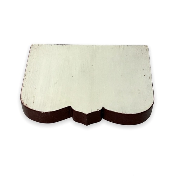 Vintage Hand Painted Folk Art Wood Tole Recipe Card Stand Holder Country Decor - Picture 6 of 9